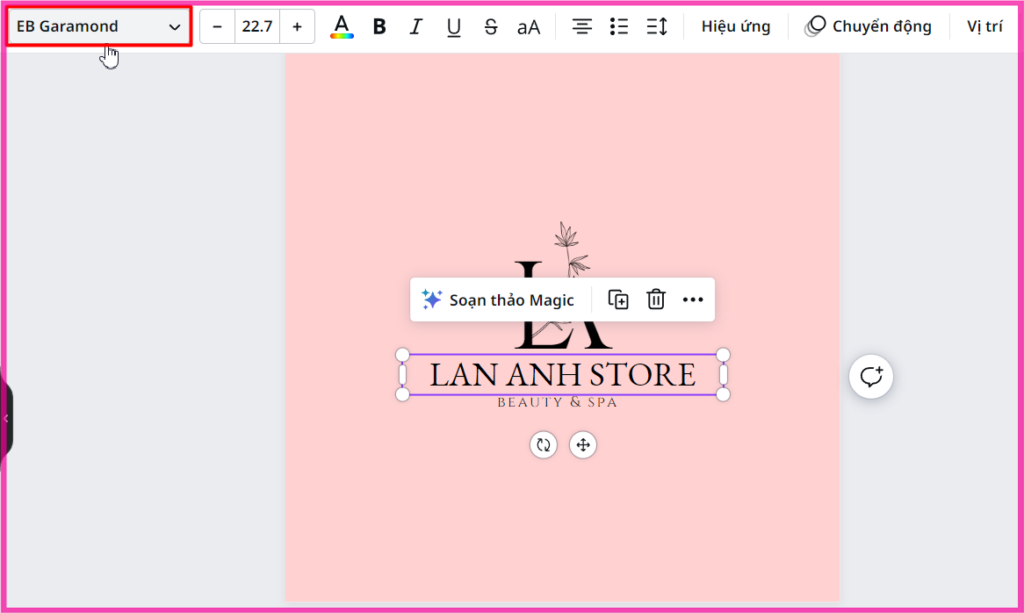 Cách thiết kế logo trên Canva thực hiện trên máy tính bước 2.1