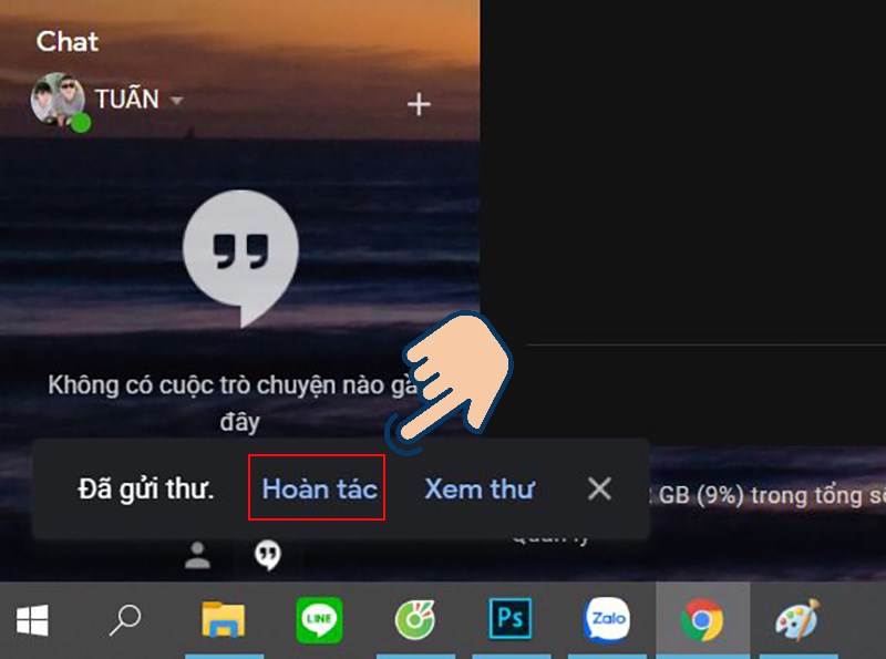 Cách thu hồi Gmail đã gửi trên máy tính bước 5