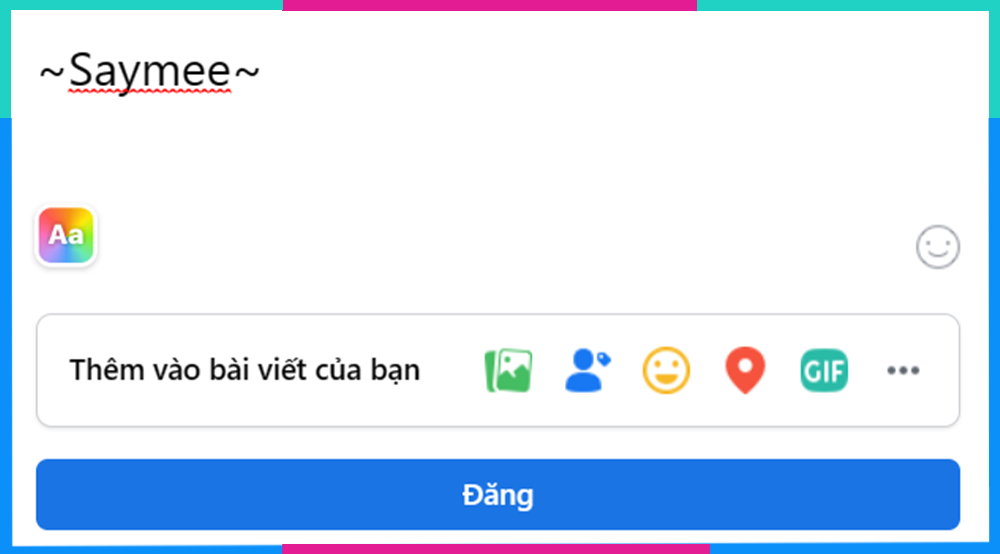 Cách viết chữ gạch ngang Facebook