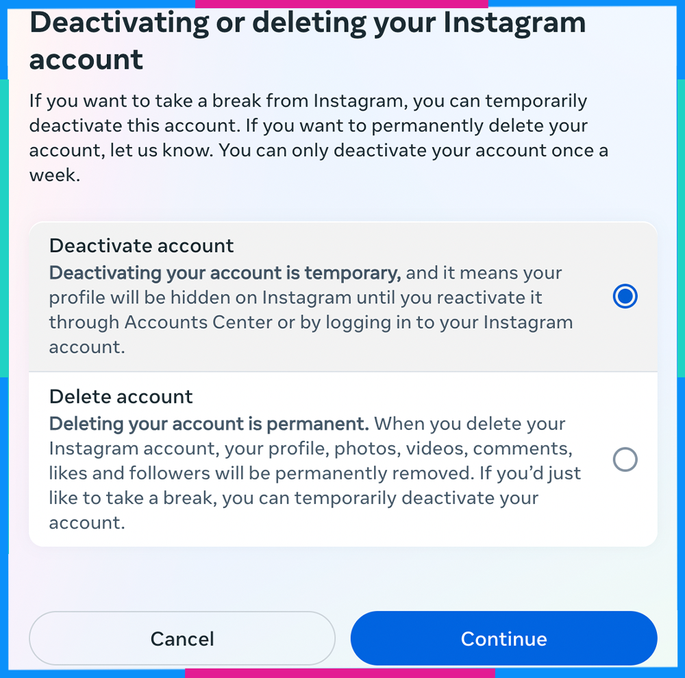 Cách vô hiệu hóa tài khoản Instagram trên máy tính B4.1