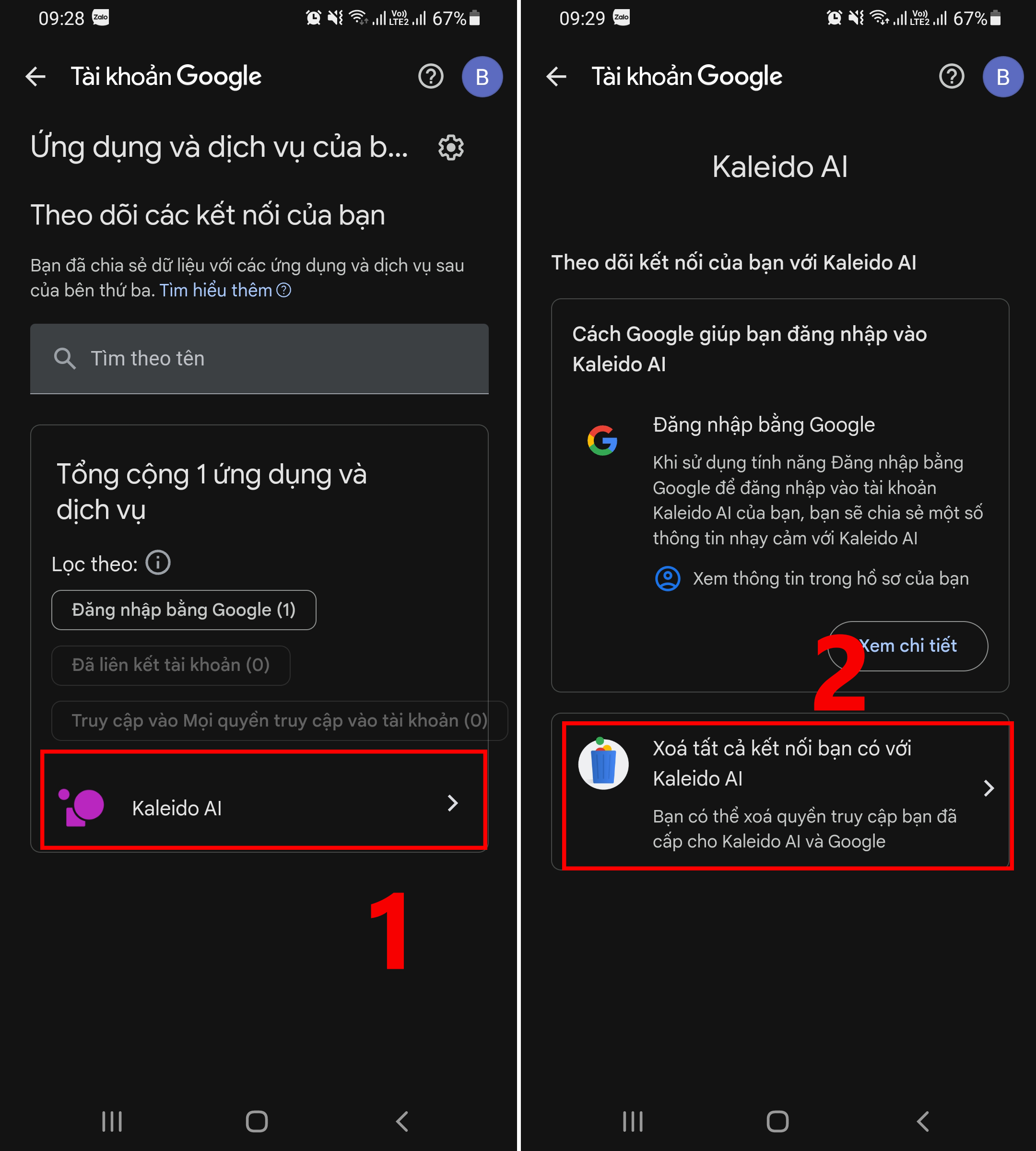 Cách xóa các tài khoản liên kết với Gmail trên điện thoại bước 4