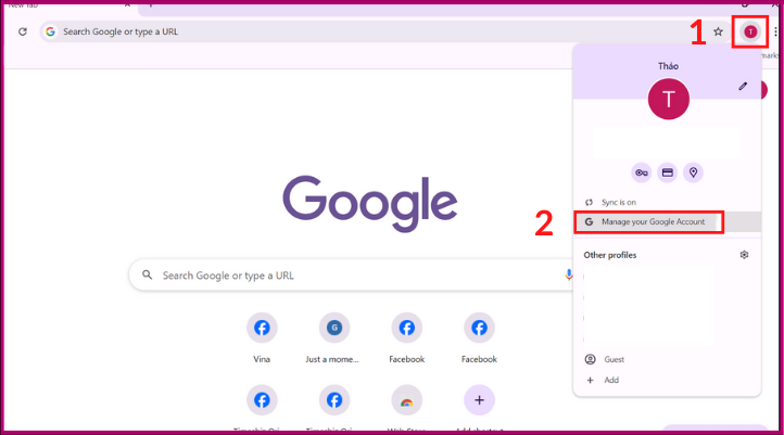 Cách xóa các tài khoản liên kết với Gmail trên máy tính bước 1