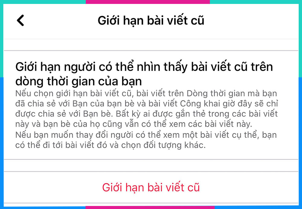 Giới hạn bài viết trong quá khứ B3