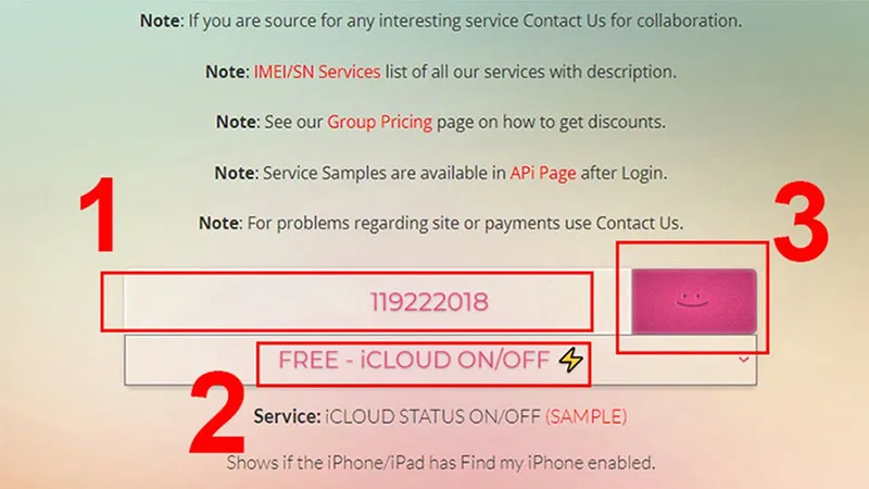 Cách kiểm tra iCloud ẩn trên iPhone bằng IMEI bước 4