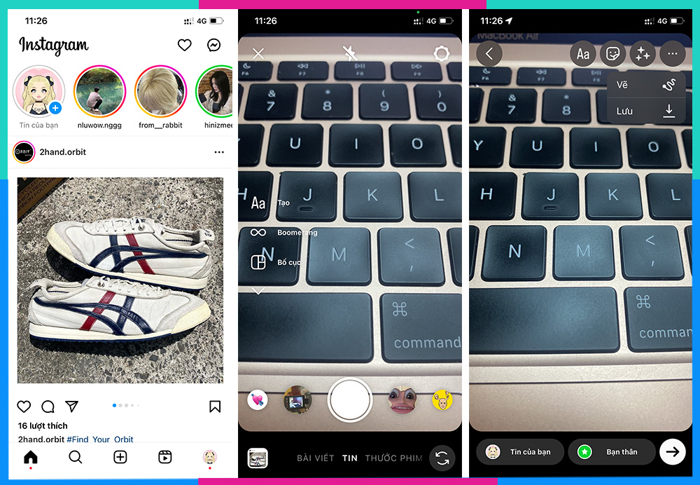 Cách chụp ảnh trên Instagram