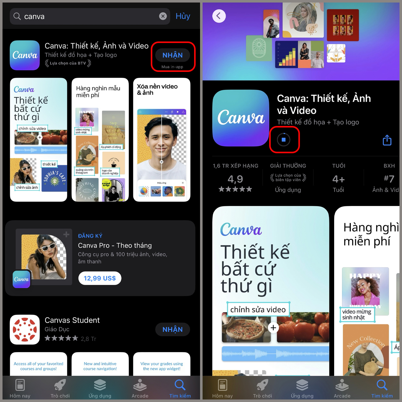 Chuyển Canva sang PowerPoint bằng điện thoại bước 1