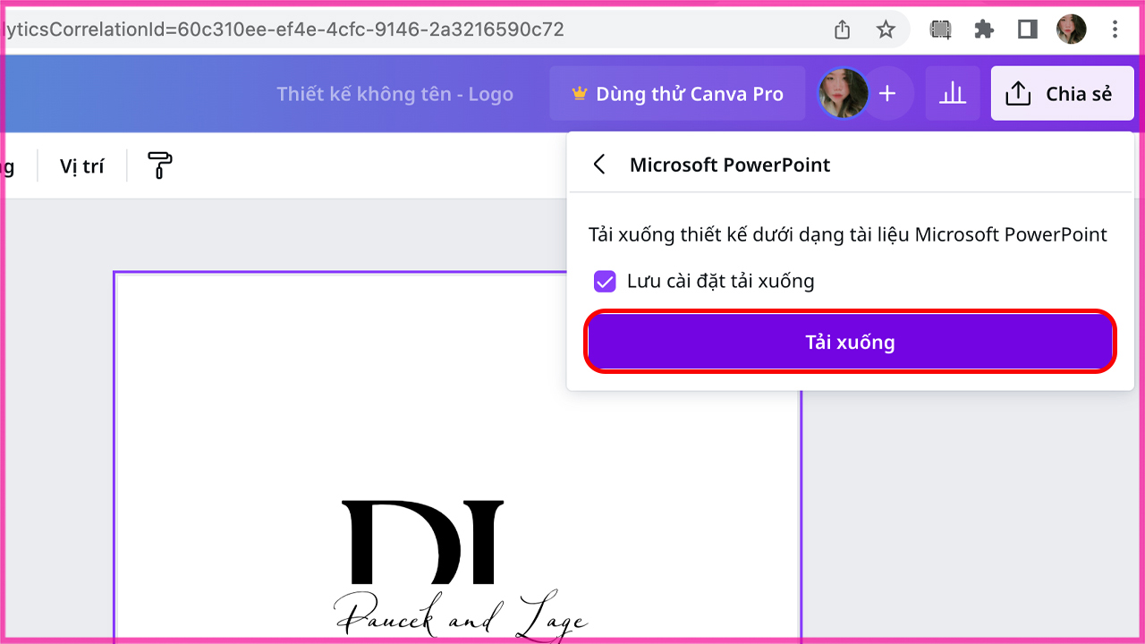 Chuyển Canva sang PowerPoint bằng máy tính bước 4