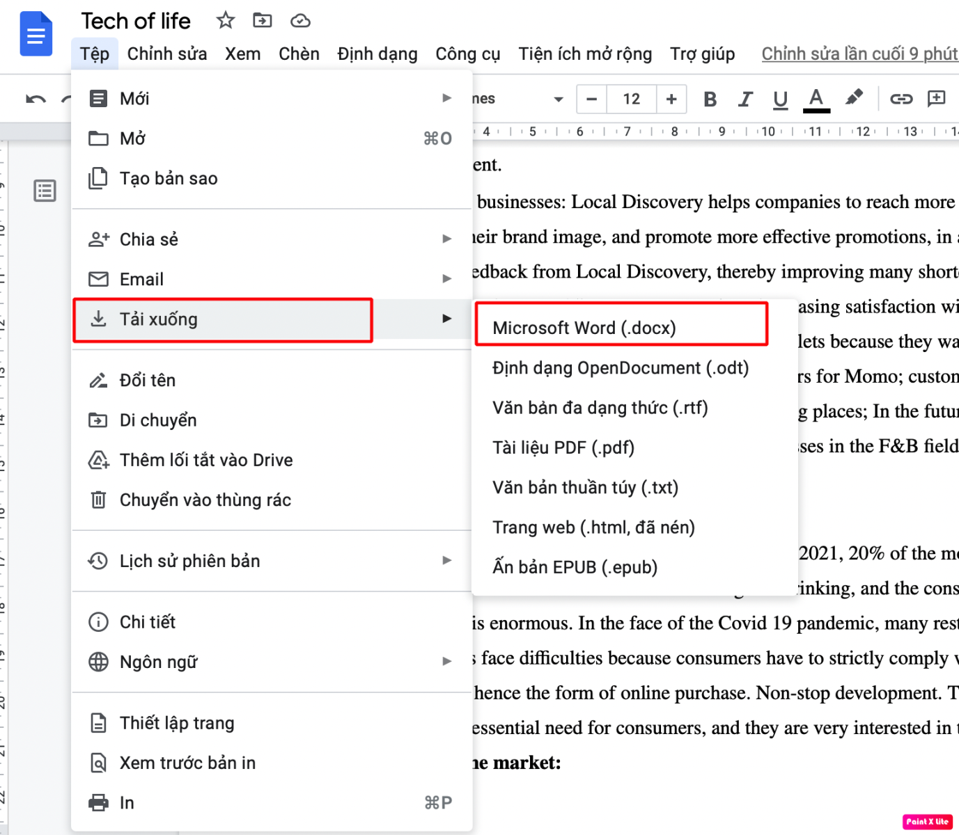 Cách chuyển file PDF sang Word trên Google Drive bước 5