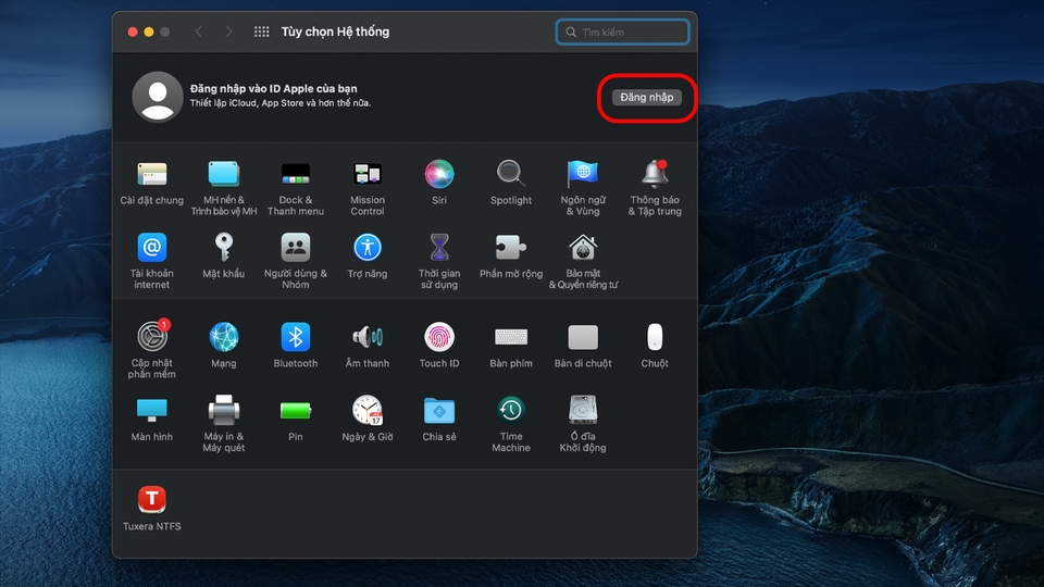 Cách đăng nhập iCloud bằng máy tính MacOS bước 1