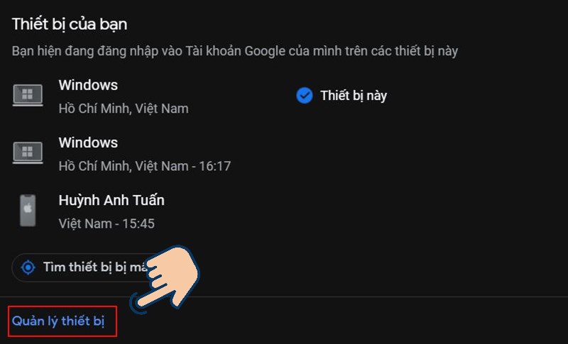 Đăng xuất Gmail từ xa bằng cách thu hồi quyền truy cập bước 4