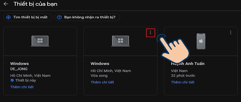Đăng xuất Gmail từ xa bằng cách thu hồi quyền truy cập bước 5.1