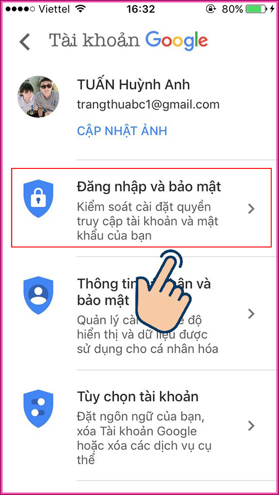 Đăng xuất Gmail từ xa trên điện thoại bước 6