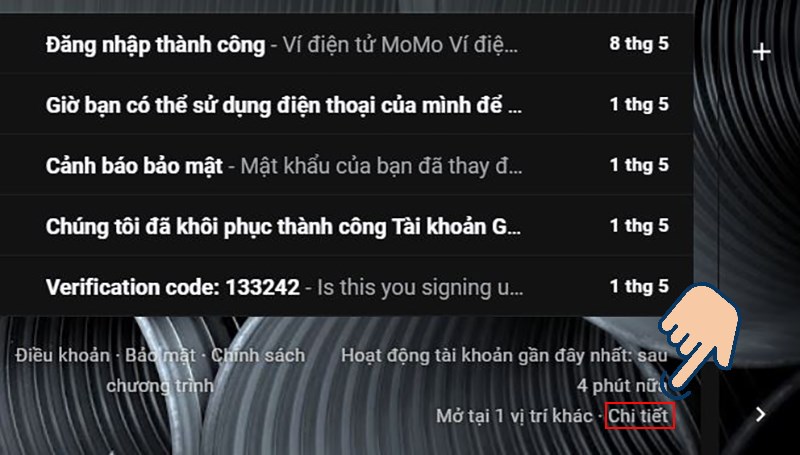Đăng xuất Gmail từ xa trên máy tính bước 1