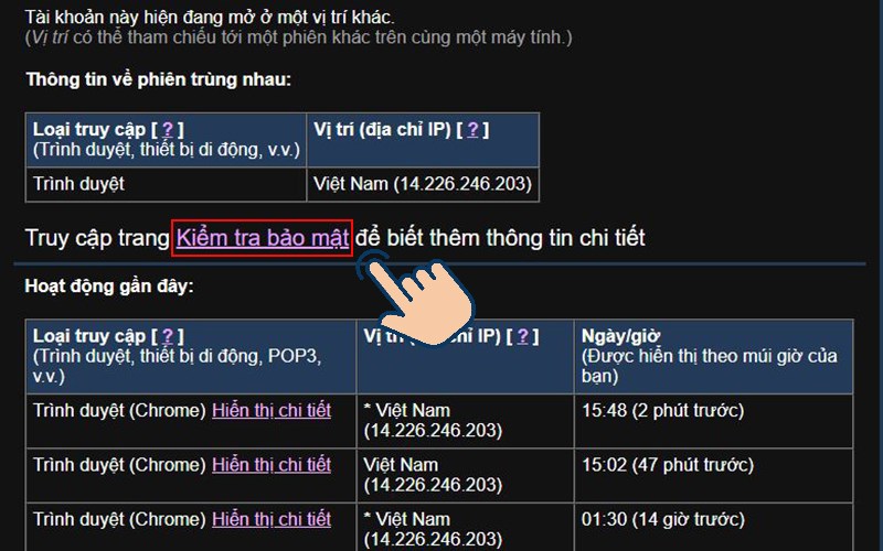 Đăng xuất Gmail từ xa trên máy tính bước 2