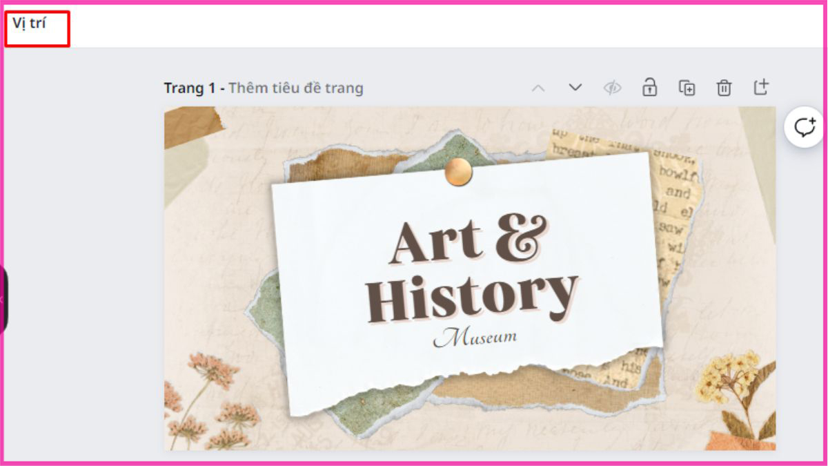 Điều chỉnh thứ tự các thành phần thiết kế trên trang với tính Năng Vị Trí (Position) Bước 1