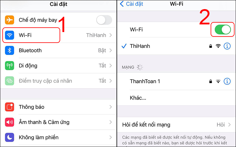 Đường truyền mạng hoặc Wifi đang sử dụng không ổn định Bước 1.1