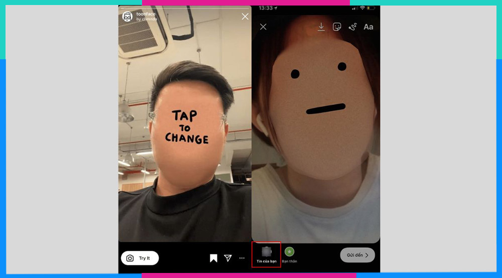 Filter Instagram đẹp cho nam Toonface