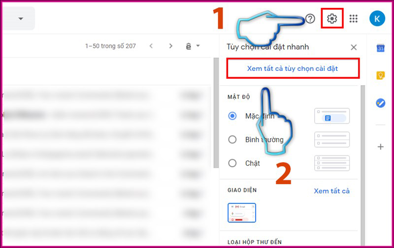 Forward toàn bộ email mới trong Gmail Bước 1