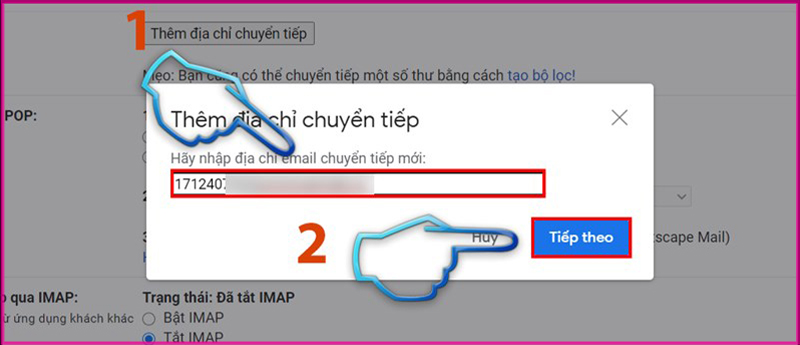 Forward toàn bộ email mới trong Gmail Bước 4