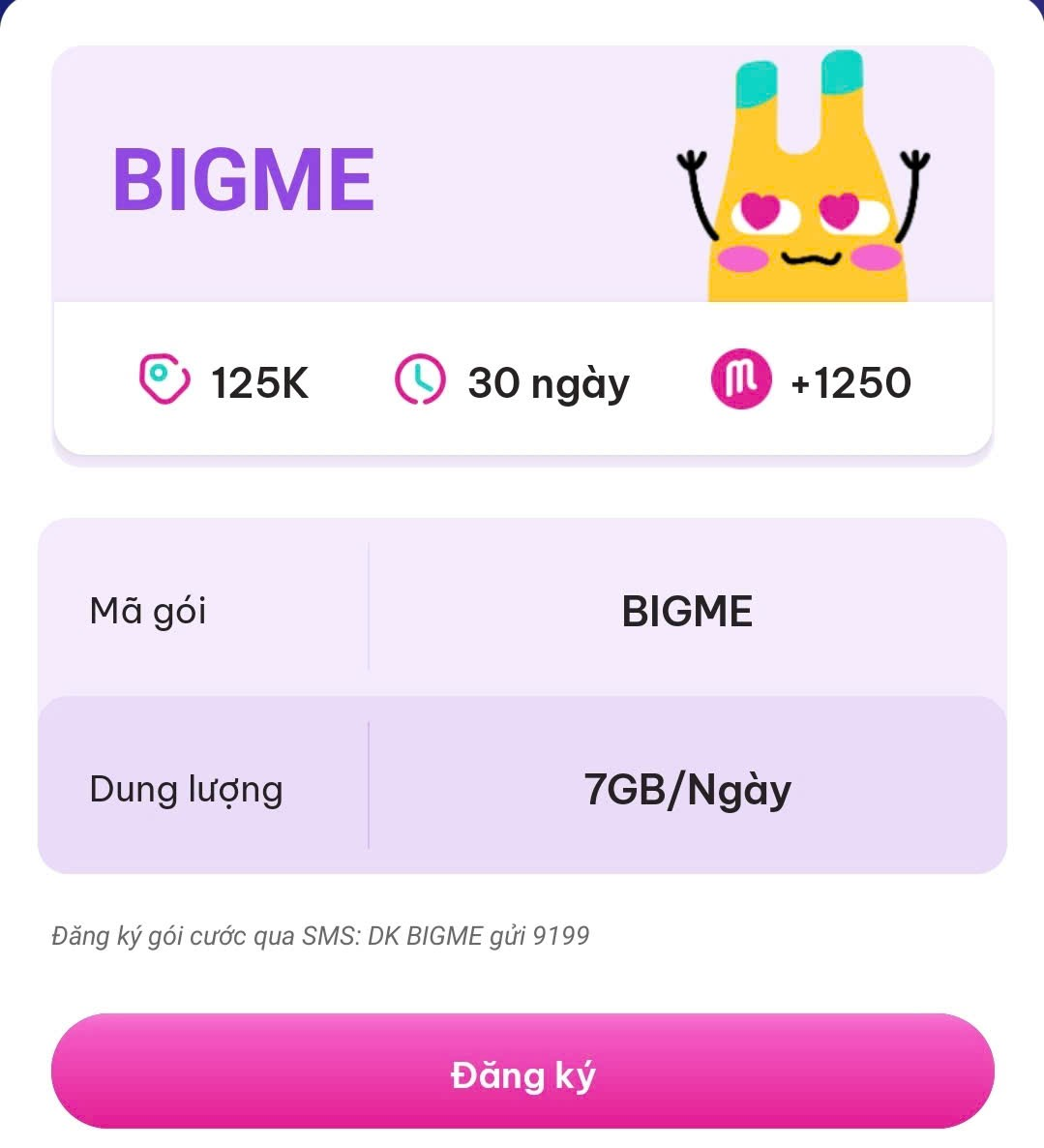 Gói cước Bigme Saymee