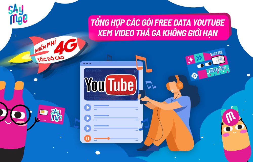 Gói Free data Youtube Saymee