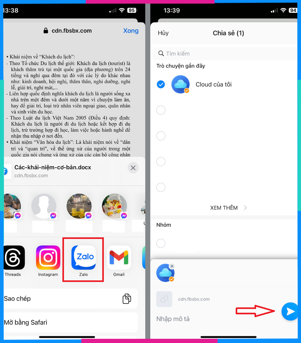 Bật mí cách gửi file từ Messenger sang Zalo nhanh nhất