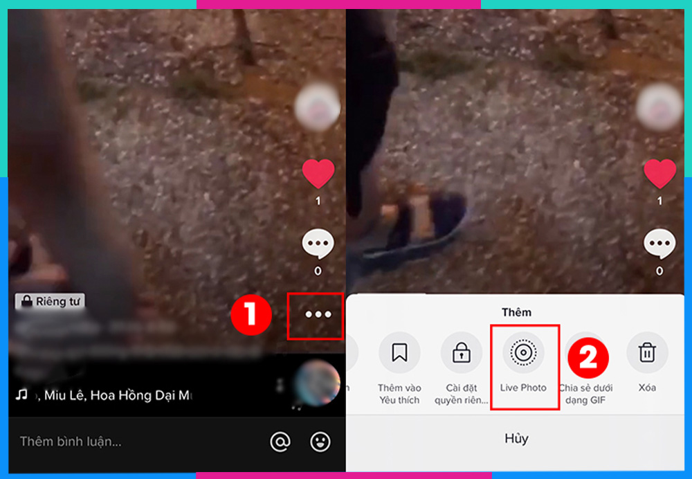 Cài hình nền Video TikTok iOS B1-2-3