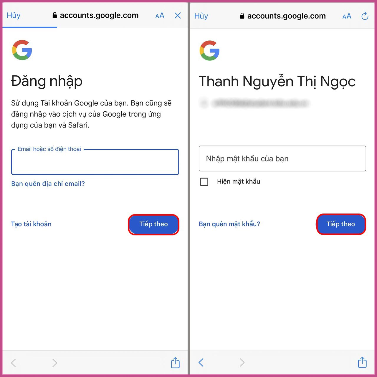 Hướng dẫn cách đăng nhập 2 Gmail trên iPhone bước 2
