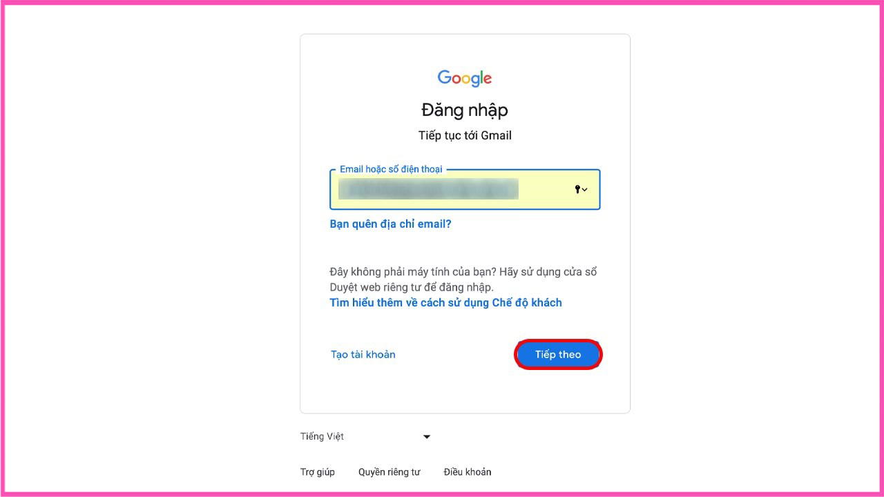 Hướng dẫn cách đăng nhập 2 Gmail trên máy tính bước 3