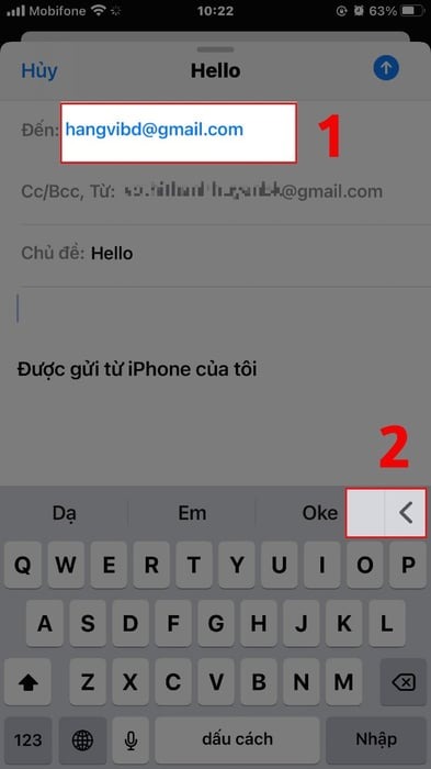Hướng dẫn cách gửi ảnh qua Gmail bằng điện thoại Bước 2