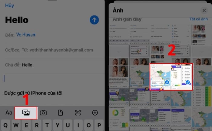 Hướng dẫn cách gửi ảnh qua Gmail bằng điện thoại Bước 3