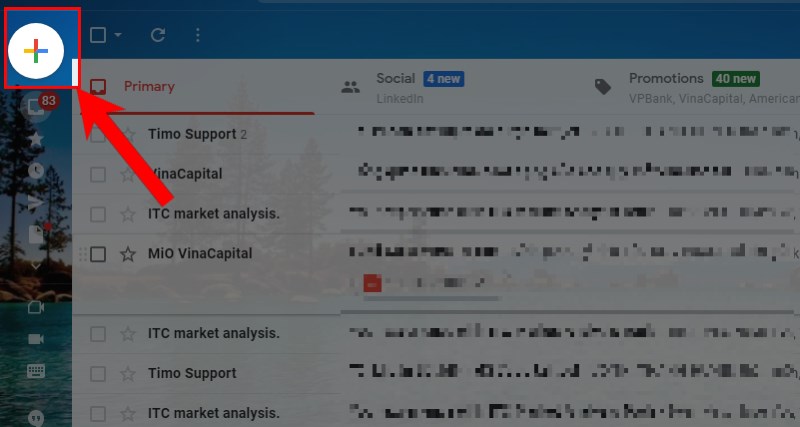 Hướng dẫn cách gửi ảnh qua Gmail bằng máy tính Bước 1