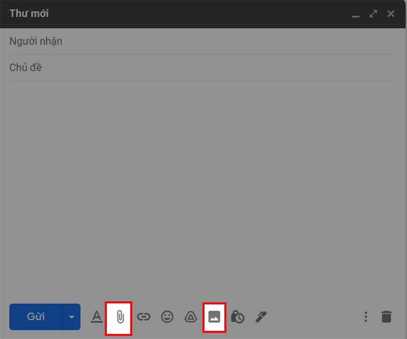 Hướng dẫn cách gửi ảnh qua Gmail bằng máy tính Bước 3