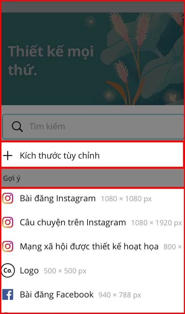 Hướng dẫn cách làm poster trên Canva trên điện thoại bước 2