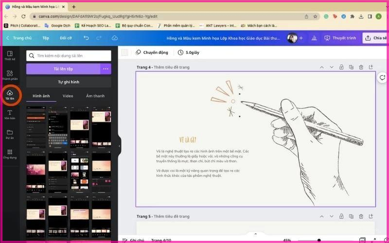 Hướng dẫn cách làm slide trên Canva theo mẫu chuyên nghiệp bước 3