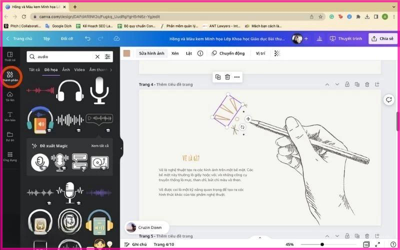 Hướng dẫn cách làm slide trên Canva theo mẫu chuyên nghiệp bước 4
