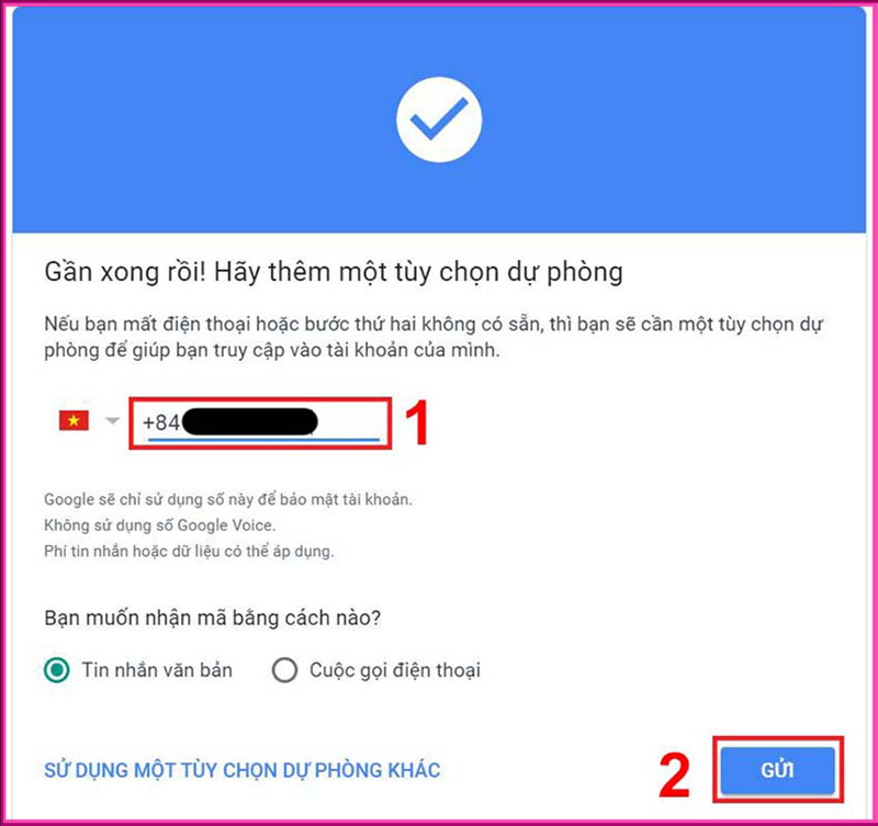 Hướng dẫn chi tiết cách bật xác minh 2 bước Gmail trên máy tính bước 2.2