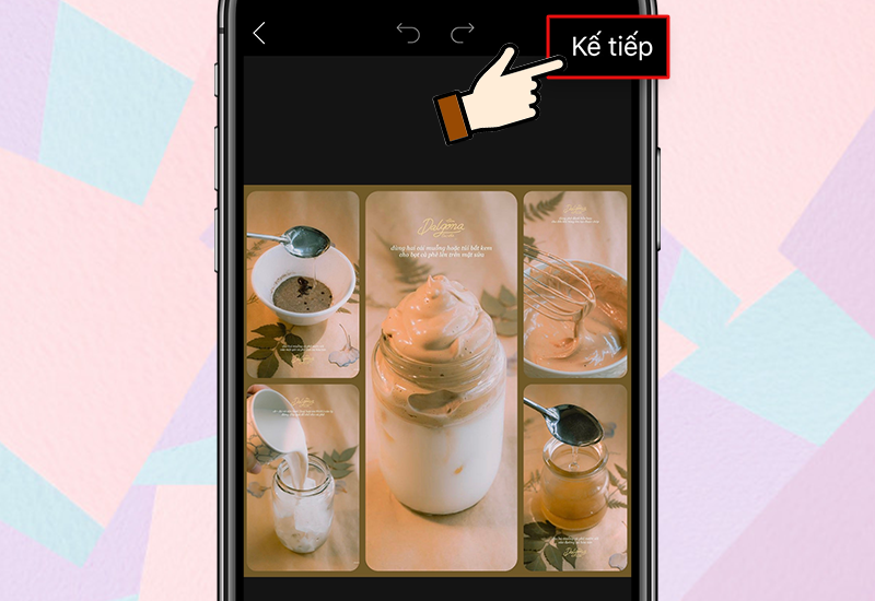 Cách ghép ảnh trên iPhone bằng ứng dụng Picsart bước 5
