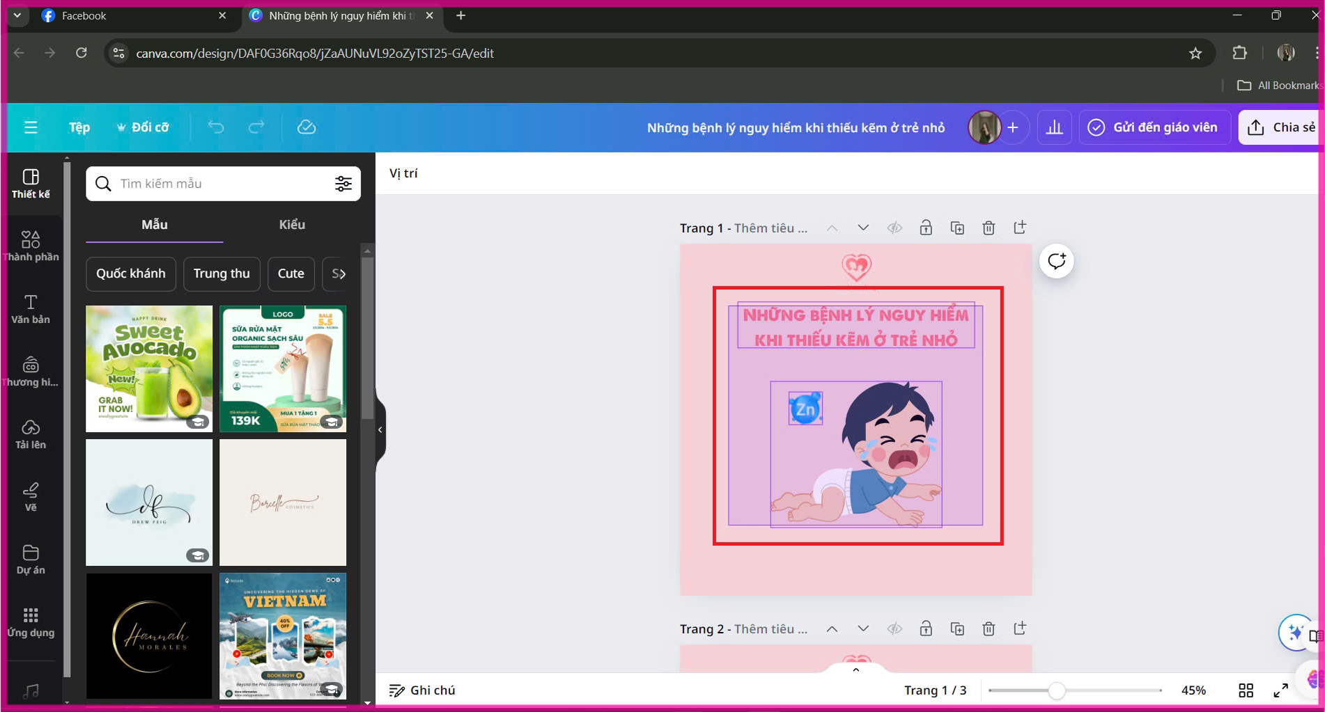 Hướng dẫn chi tiết cách nhóm trong Canva bước 2 cách 1.1