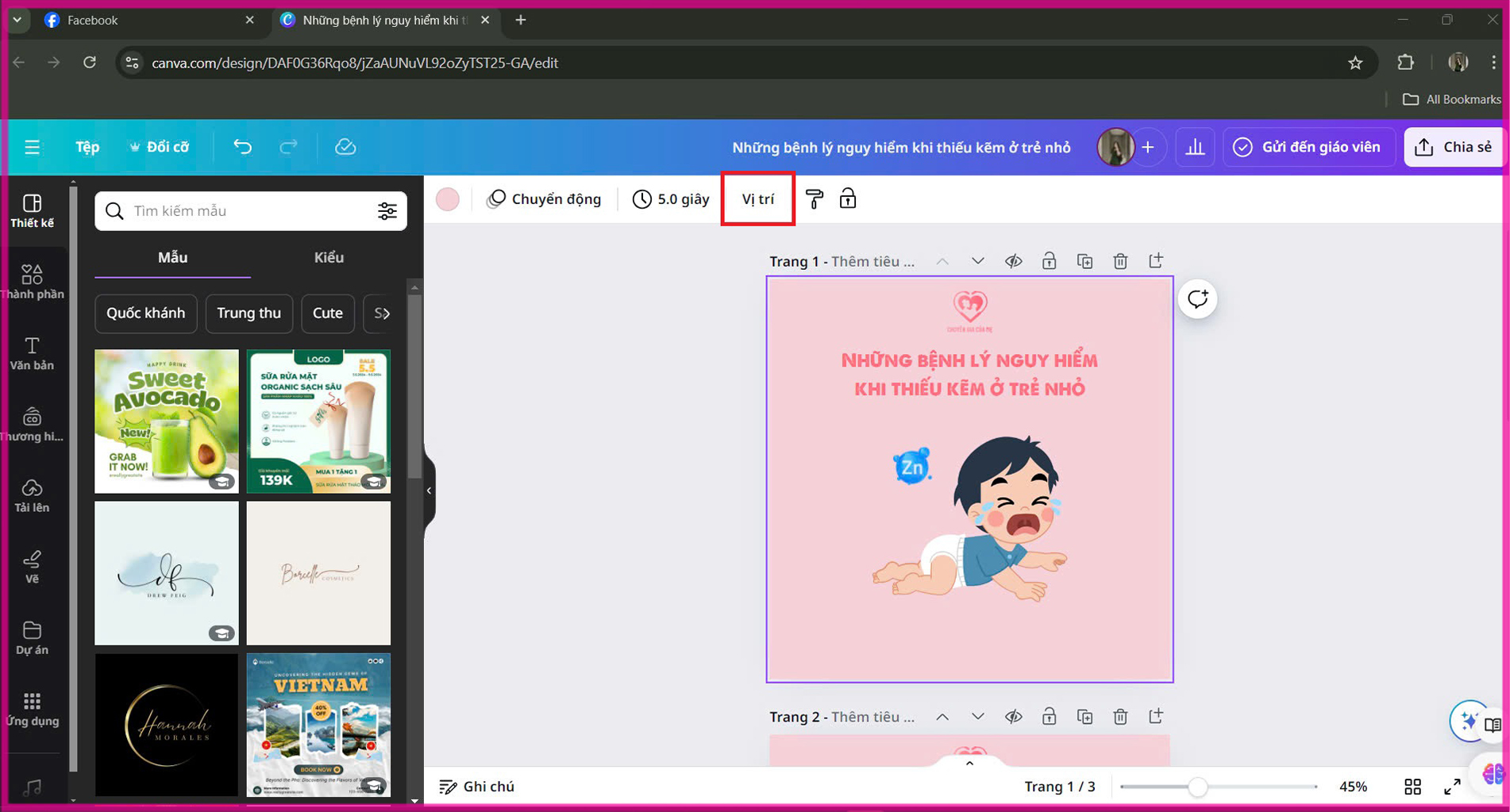 Hướng dẫn chi tiết cách nhóm trong Canva bước 2 cách 2.1