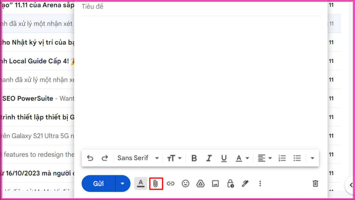 Hướng dẫn gửi video qua Gmail trên máy tính bước 2