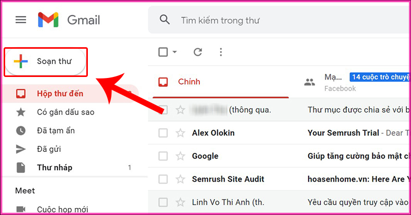 Hướng dẫn lên lịch hẹn giờ gửi mail trong Gmail trên máy tính bước 1