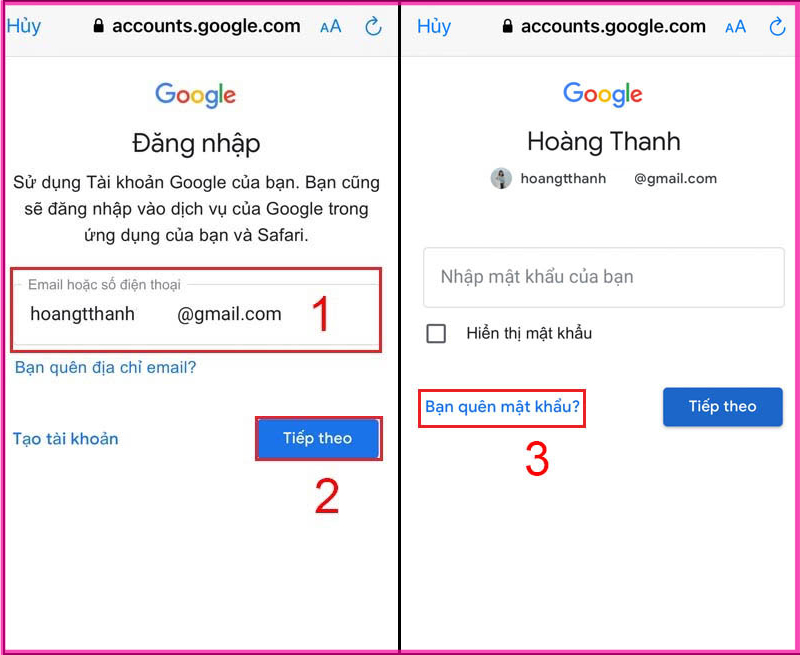 Hướng dẫn thao tác trên điện thoại Bước 1