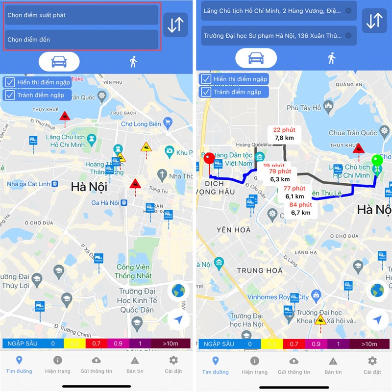 tra cứu ngập lụt hsdc map