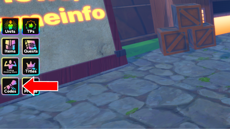 Bấm vào ô code ở phía bên trái màn hình