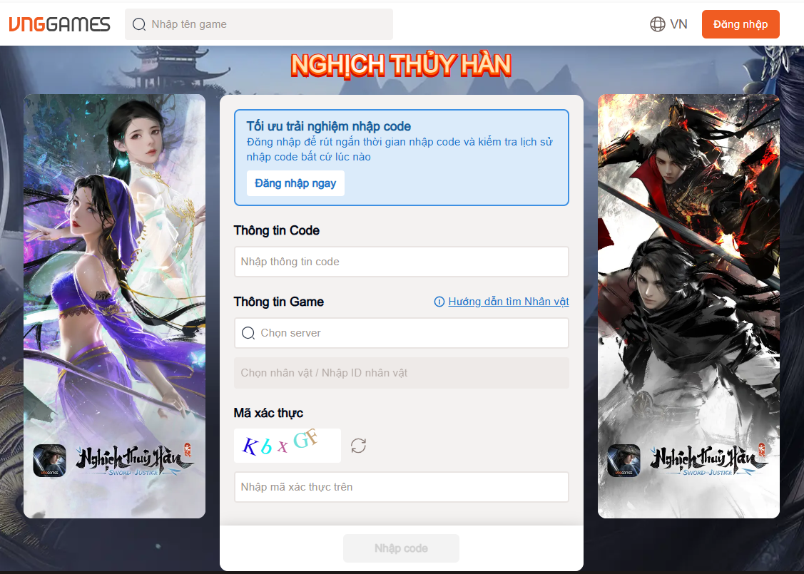 nghịch thuỷ hàn codes