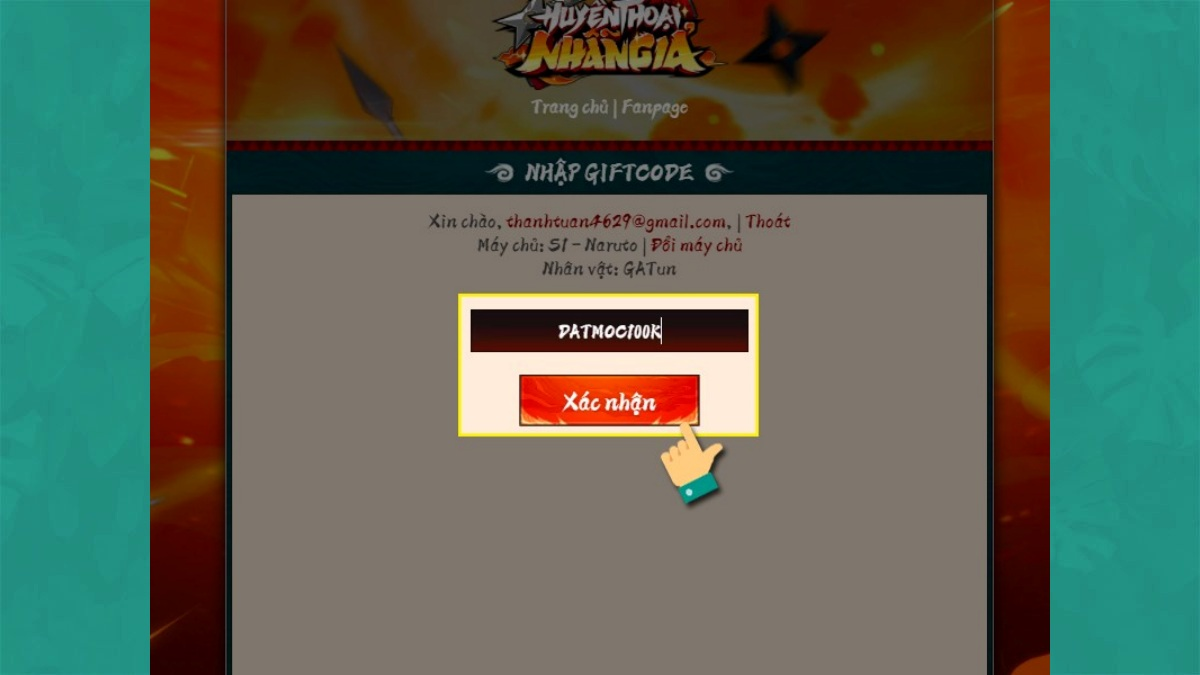 code huyền thoại nhẫn giả apk