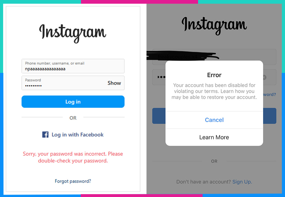 Instagram bị lỗi không đăng nhập được