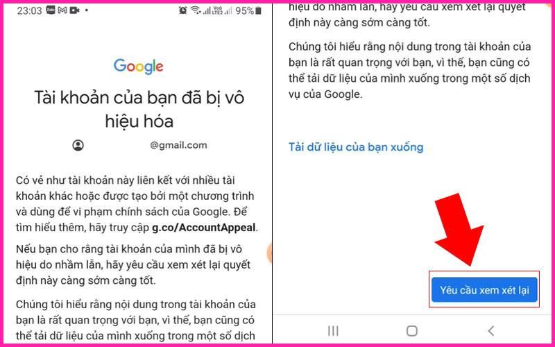cách khôi phục Gmail bị vô hiệu hóa tạm thời 2
