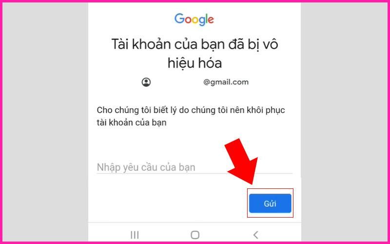 cách khôi phục Gmail bị vô hiệu hóa tạm thời 4